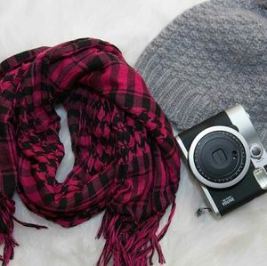 Pink and Black Scarf
